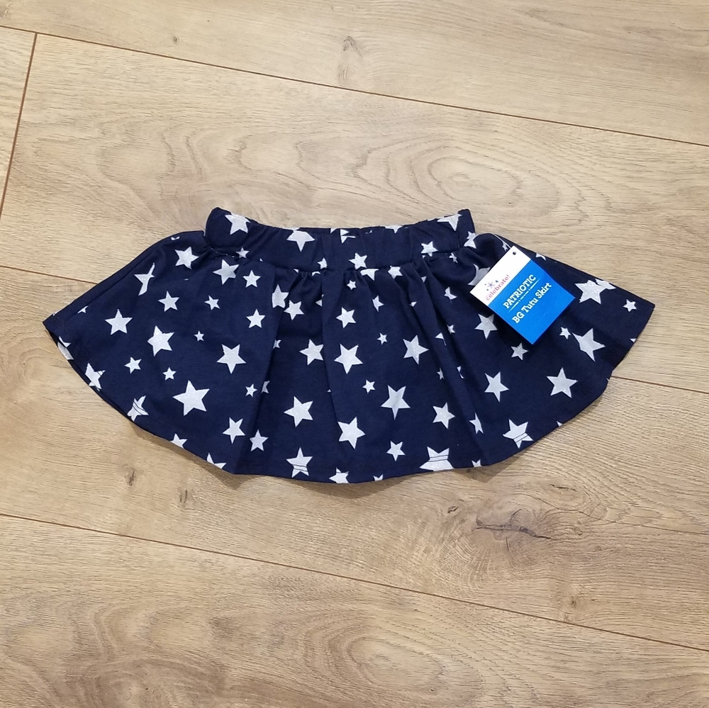 Patriotic Tutu Skort Navy Blue with White Stars {12M} NWT